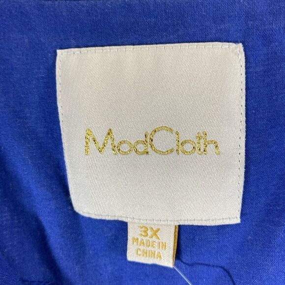 ModCloth 3X White Community Brunch Shirt Dress Cotton Cottagecore Retro 50s - Picture 10 of 10